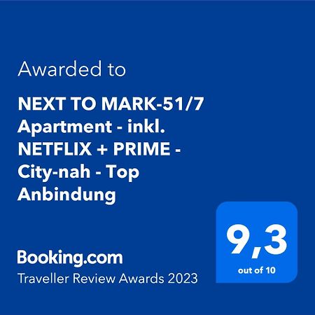 Next To Mark-51/7 Apartment - Inkl. Netflix + Prime - City-Nah - Top Anbindung 波鸿 外观 照片